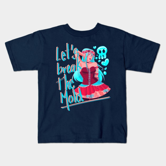 BREAK THE MOLD Kids T-Shirt by Sagurin